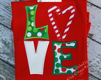 CANDY CANE LOVE machine embroidery design