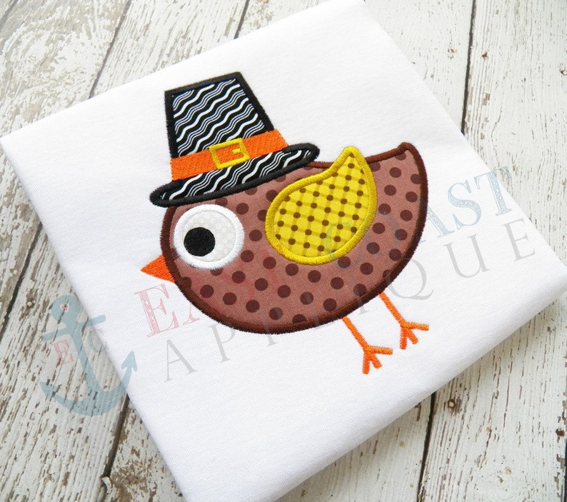 Pilgrim bird machine embroidery design  etsy Pilgrim bird machine embroidery design  etsy