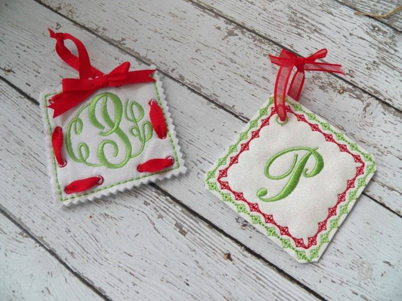 ORNAMENT TAGS Machine Embroidery Design Etsy