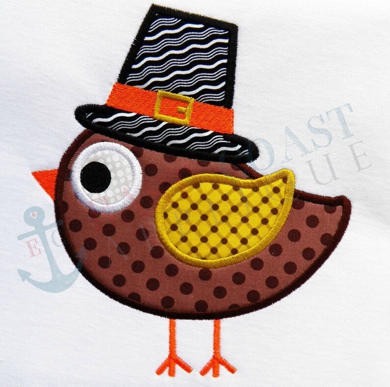 Pilgrim bird machine embroidery design  etsy Pilgrim bird machine embroidery design  etsy