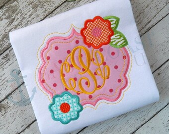 FLOWER FRAME machine embroidery design