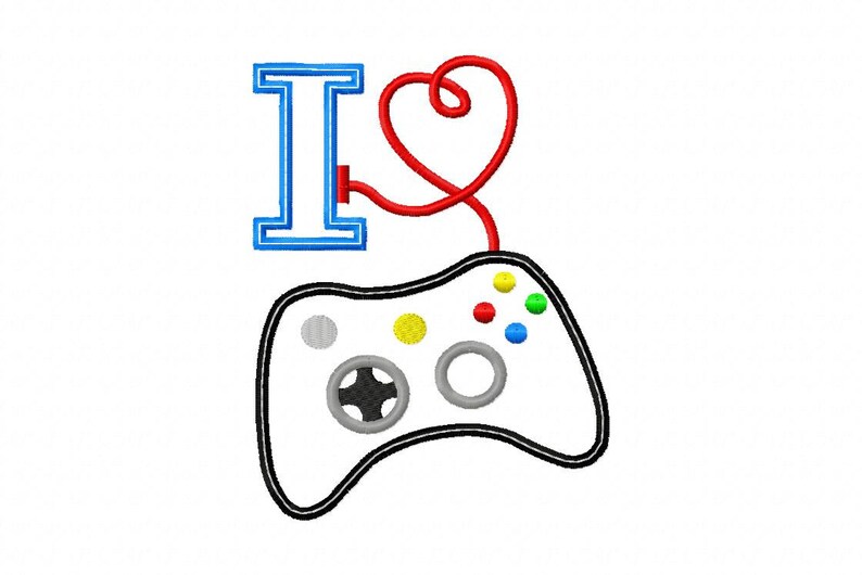 I love gaming machine embroidery design  etsy I love gaming machine embroidery design  etsy
