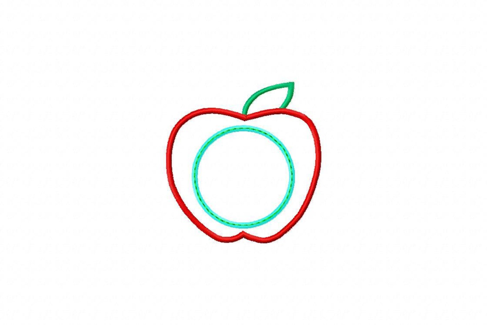 APPLE BAG TAG Machine Embroidery Design Etsy