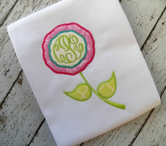 VINTAGE FLOWER APPLIQUE Machine Embroidery Design | Etsy