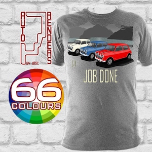 Mini Cooper S &quot;Job Done&quot; at The Italian Lakes T-Shirt von AutoRenders - Größen Klein bis 3XL* - Gender Neutral