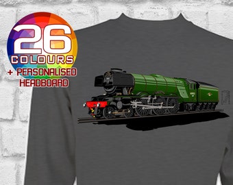 BR 60103 Flying Scotsman Sweater by AutoRenders - Sizes Small to 2XL - Gender Neutral - British Railways Green Steam Train