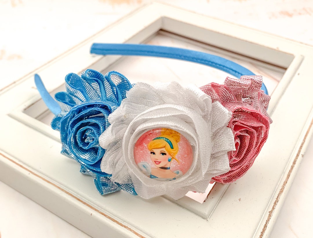 Cinderella Headband, Princess Cinderella, Blue Cinderella Headband ...