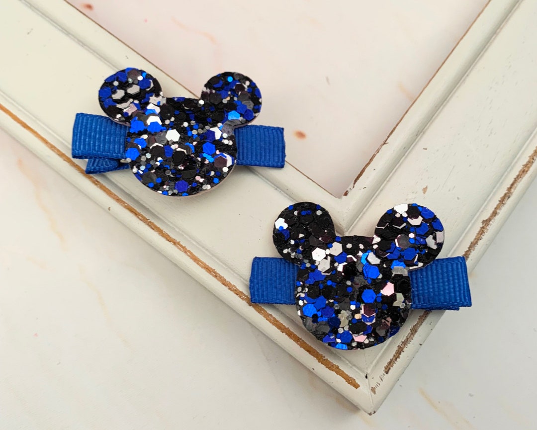 1. Royal Blue Hair Clips - Set of 10 - wide 8
