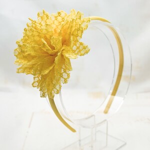 Yellow Flower Headband, Daffodil Flower, Flower Girl Headband, Wedding Headband, Easter Headband, School Headband