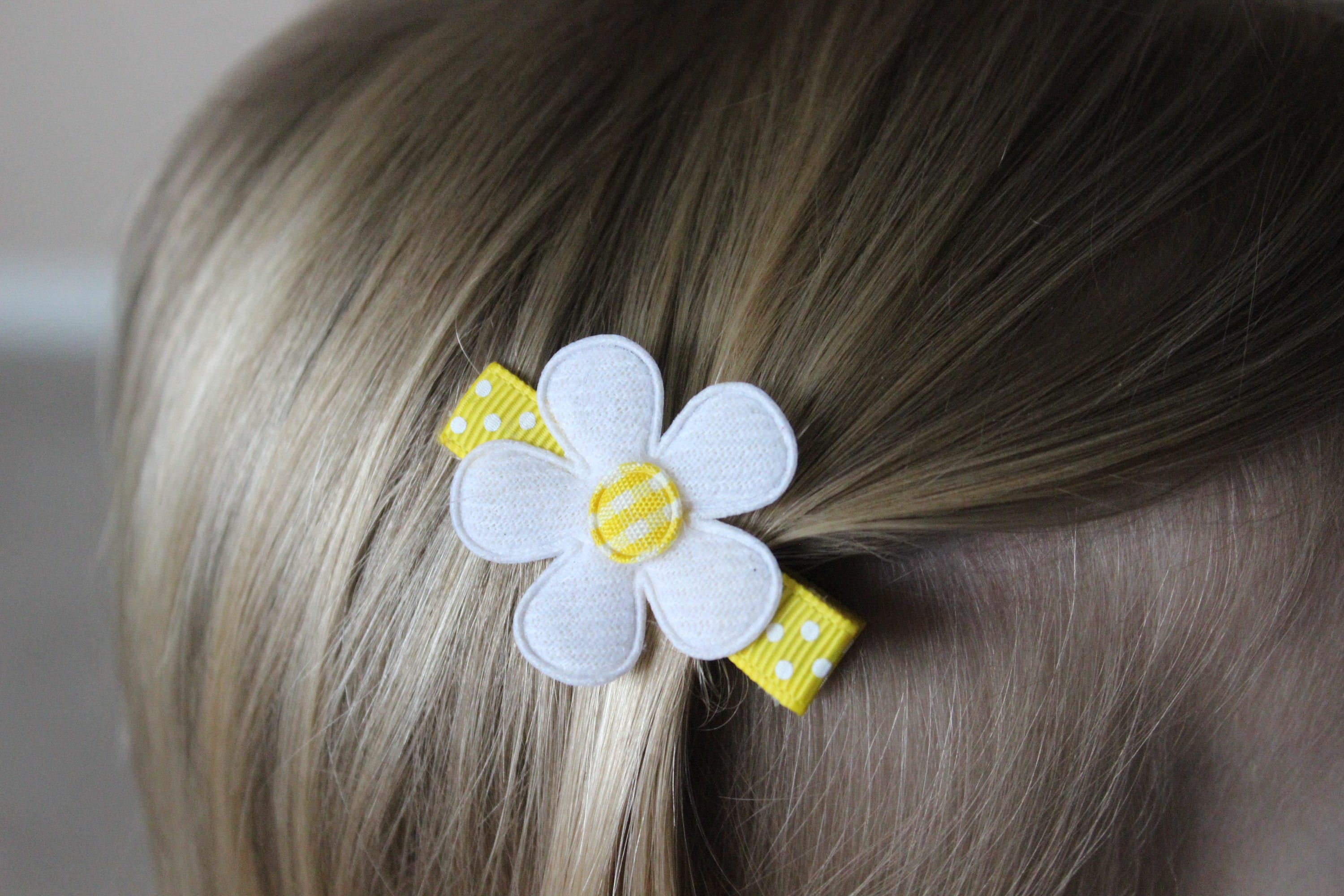 Pink Daisy Flower Clips Pink & White Daisy Flower Hair Clips Etsy