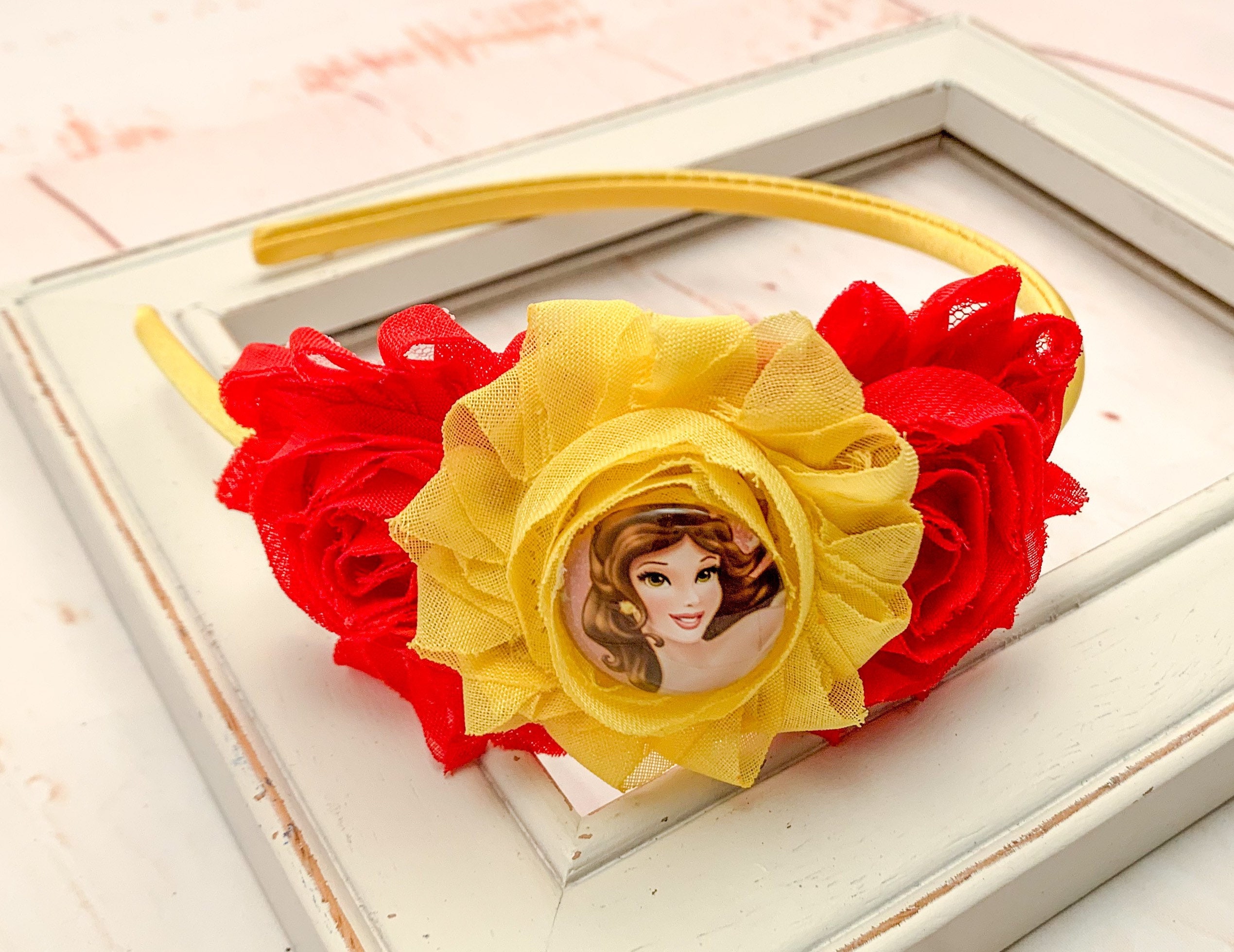 Beauty and the Beast headband set Belle Beauty and the Beast Inspired Mouse Ears Mickey Ears  main image 4