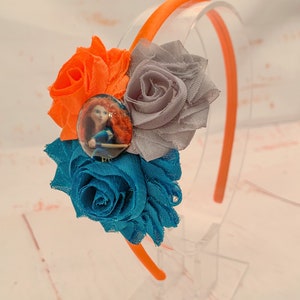 Princess Merida Headband, Brave Headband, Merida Shabby Chic Headband, Disney Princess Headband