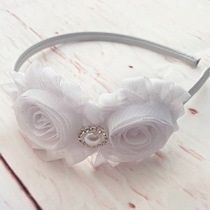 Pearl Flower Girl Headband, Wedding Headband, Wedding Headpiece, Rhinestone  Tiara, Harley Pearl Flower Girl Headband 
