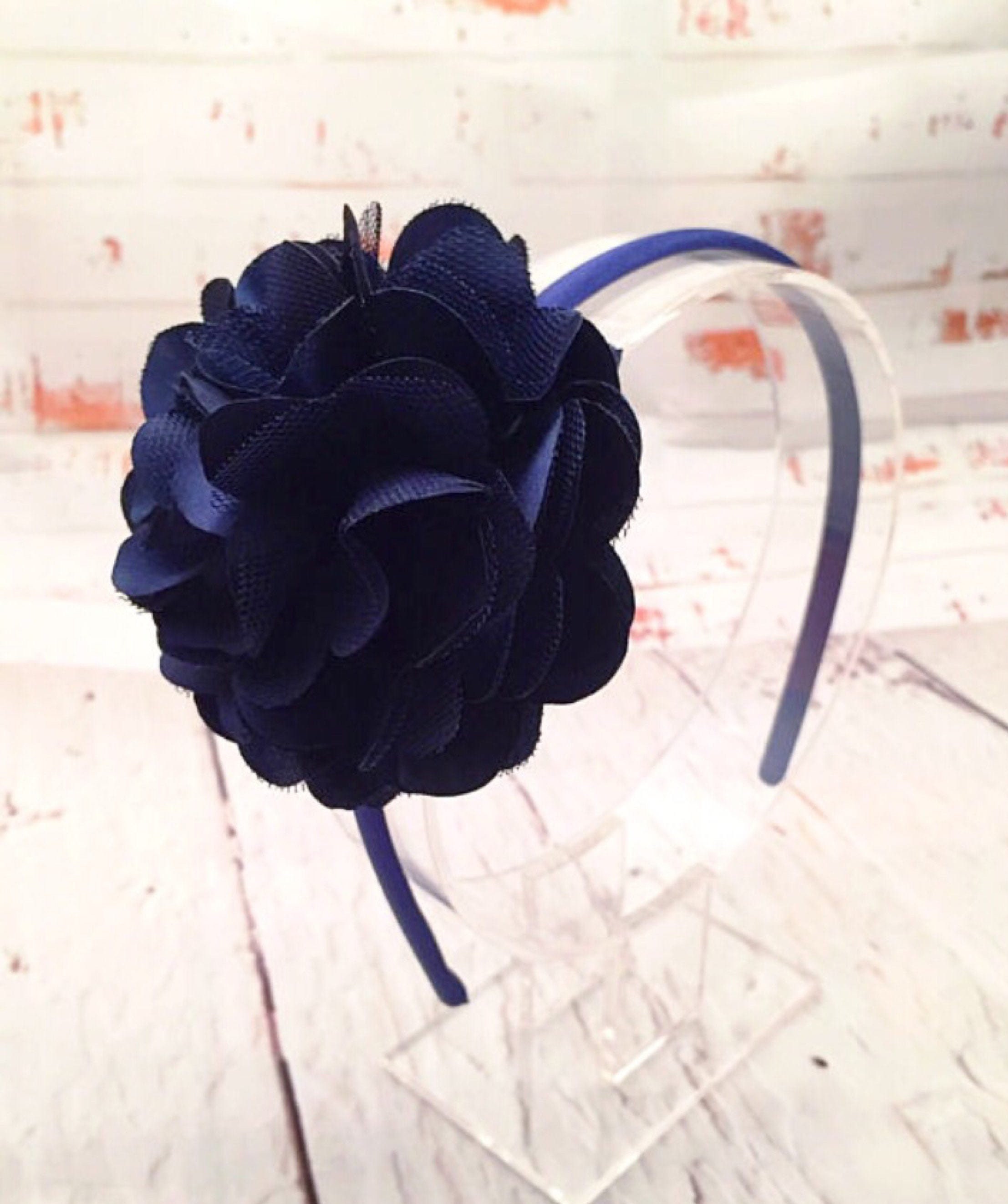 Set De Accesorios Para El Pelo Para Niñas – Lazos, Pinzas Antideslizantes, Coleteros Y Diadema En Azul Marino – Para Fiestas Y Día A Día