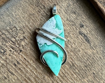 Variscite in sterling silver pendant