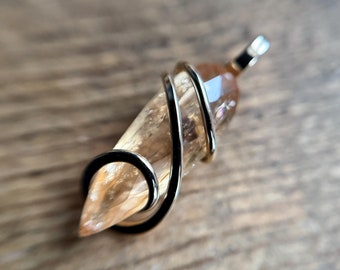 Imperial Topaz in 14k gold pendant