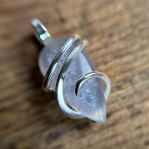 Chalcedony in sterling silver pendant