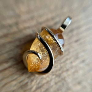 Imperial Topaz in 14k gold pendant