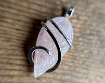 Morganite in sterling silver pendant