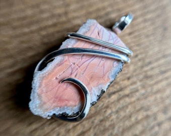 Datolite in sterling silver pendant