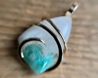 Paraiba Turmalin in 14k Goldanhänger