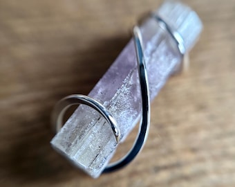 Lila aragonit i sterlingsilverhänge