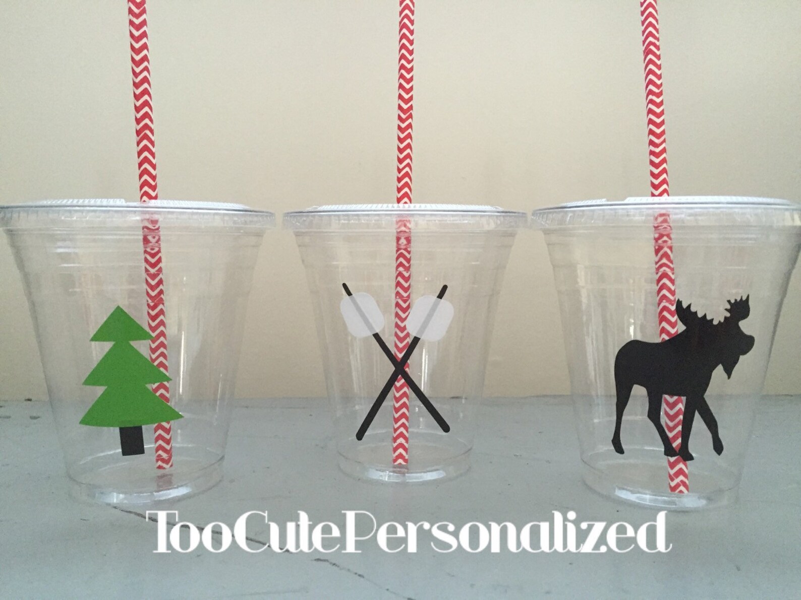 25 Plastic Camping Party Cups12 oz Etsy