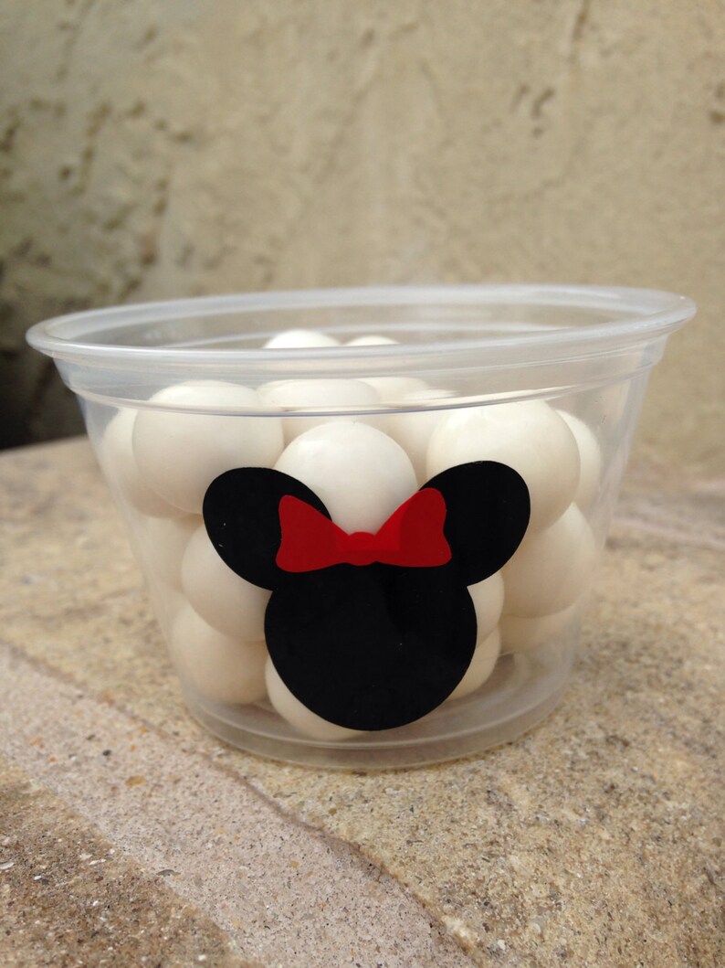 25 Plastic Minnie Mouse Snack Cups4 oz. Etsy