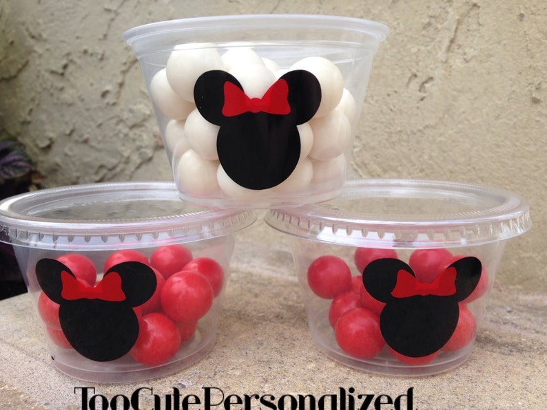 25 Plastic Minnie Mouse Snack Cups4 oz. Etsy