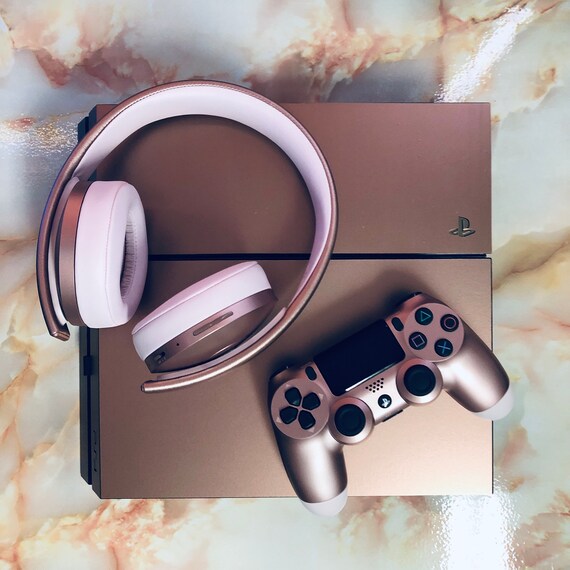 Rose Gold Ps4 Fat Ps4 Slim And Ps4 Pro Vinyl Skin Vinyl Etsy