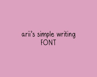 Arii's Simple Writing Font | Handwritten font, Study font, Simple font, Simple handwriting, Cute font, OTF Instant font download