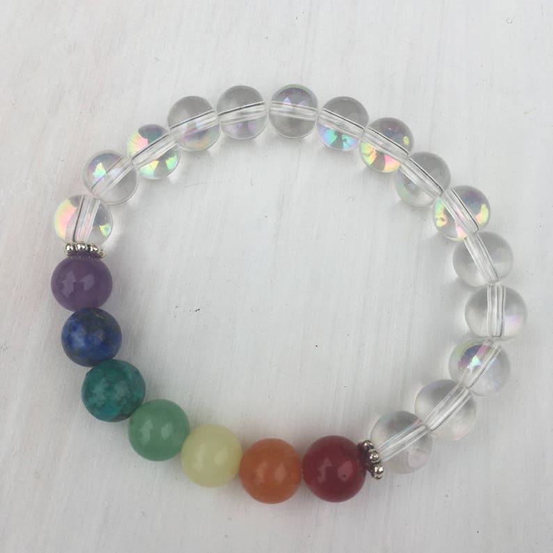 Unicorn Chakra Healing Rainbow Bracelet image 1