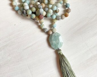 Amazonite 108 mala meditation prayer beads