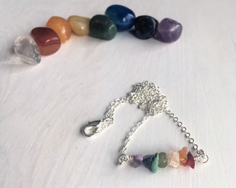 Chakra bar healing necklace