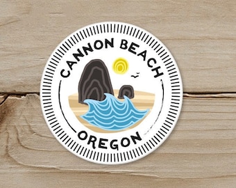 Cannon Beach, Oregon Button - Collectable Whimsical Button Series