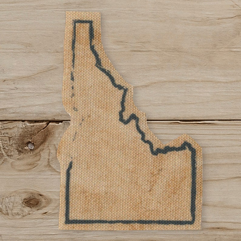 Idaho State Iron on Patch, Canvas, image 1