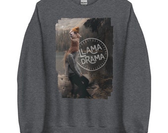 Llama Drama Mountain Lake - Unisex Sweatshirt