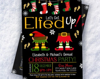 Christmas ELF Holiday Party Digital Invite