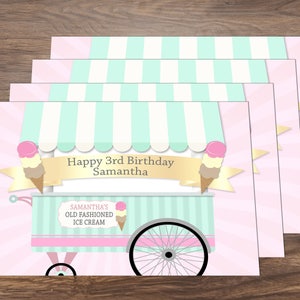 Ice Cream Party Digital Placemat