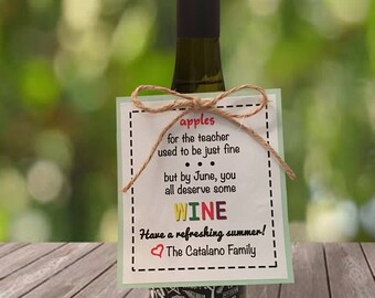 A Gift for Teachers WINE QUOTE Digital file only