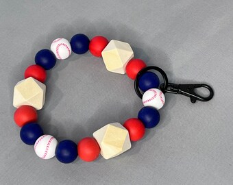 Baseball WRISTLET Keychain