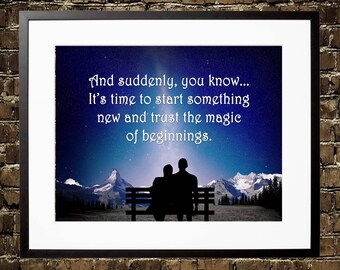 New Beginnings Quote 11x14 Digital File