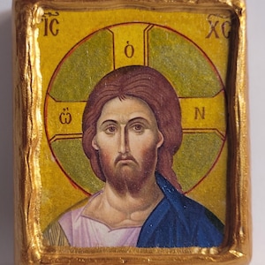 Jesus Christ Pantokrator Pantocrator Religious Art Byzantine Greek and Eastern Orthodox Mount Athos Icon