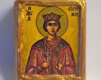 Santa Irene Santa Irena Agia Irini Arte religioso Bizantino Griego y Ortodoxo Oriental Monte Athos Cristianismo Icono