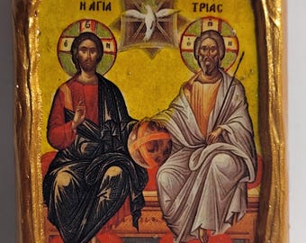 La Santísima Trinidad Jesucristo El Agia Trias Arte religioso Icono del Monte Athos bizantino griego y ortodoxo oriental