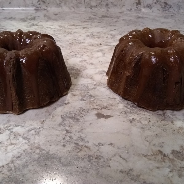 Fake Mini Chocolate Bundt Cakes With Chocolate Drizzled Frosting (2-8)  4", Smells Like Fresh Baked Bundt Cake