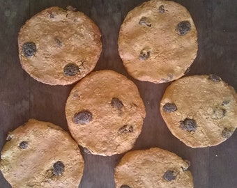 Fake Old Fashion Oatmeal Raisin Cookies (6-12 piece) - Primitive Bowl Fillers/primitive home decorations/fake baked goods/fake cookies/