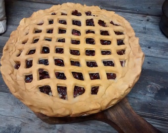 FAKE CHERRY PIE Very Realistic  - Actual Pie Size 9" - Looks and smells like freshly baked cherry pie