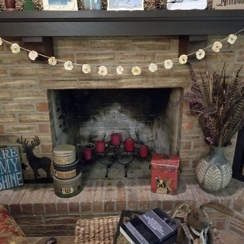 Dried Apple Slice and Cinnamon Stick Garland 4' Etsy