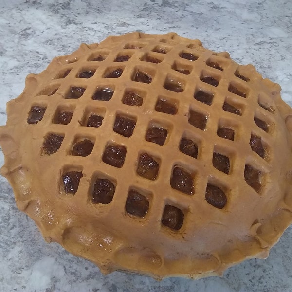 FAKE Minced Meat Pie Very Realistic  - Actual Pie Size 9" - Looks and smells like freshly baked pie